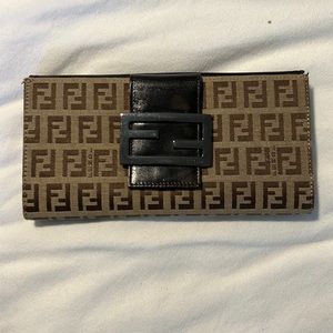Fendi beige vintage Zucca Donna wallet